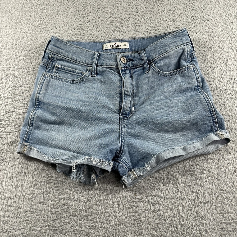 Hollister Micro Booty Shorts Womens 3 (26)  Stretch Indie Sleaze High‎ Rise